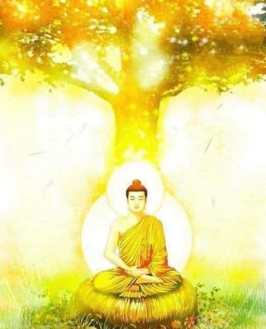 Buddha under Golden Tree